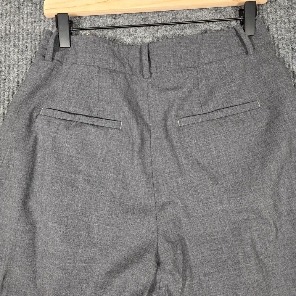 & Other Stories Gray Wide Leg Trousers High Waist Pleated US 8 - Picture 5 of 5
